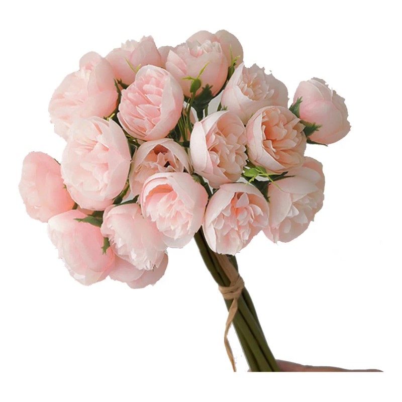 2 Ramos Con Un Total De 54 Rosas Artificiales Pequeñas