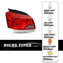 SOCKIR Fit for 2014-2020 Chevy Impala Tail Light Assembly Replacement Halogen Outer Rear Taillight OE Direct Replacement Brake Tail Lamp LH (Left Driver Side)