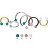 PIERCINGLINE Titanium Horseshoe Ring Epoxy Ball Piercing Ring Nose Ear