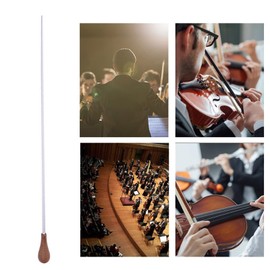 Symphony Leader Baton Wooden Handle Music Ladder Baton Musical Instrument Part for Symphony Guide Choir Director Accessories 39cm