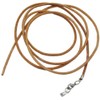 Unbespielt Leather Cord Necklace Light Brown Lobster Clasp Silver-Coloured 1