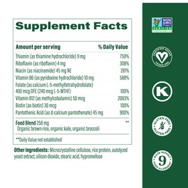 MegaFood Balanced B Complex - B Complex Vitamin Supplement - 8 B Vitamins Including Vitamin B6, Vitamin B12, Folate, Biotin & More - Supports Cellular Energy Production - Vegan, Gluten Free - 60 Tabs