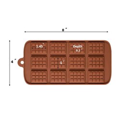 3 pack X Thin Mini Waffle Mold Chocolate DIY Tray Mould Silicone Party maker