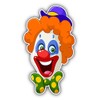 Zirni Clown Face Funny Cartoon Sticker Decal Design 3" X 5"