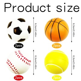 8 Stück Antistressball,Anti Stress Bälle,Antistressball Kinder,Anti Stress Ball für Kinder,Antistressbälle,Wutball,Knetball,Antistressball Erwachsene,Mini Sportbälle,Stressabbau Ball,Mini Fussball