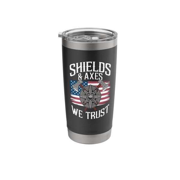 shields and axes we trust american viking norse mythology Stainless