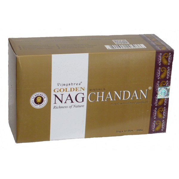 180 gms Box of GOLDEN NAG CHANDAN Masala Agarbathi Incense Sticks - in stock and shipped by Busy Bits by Golden Nag
