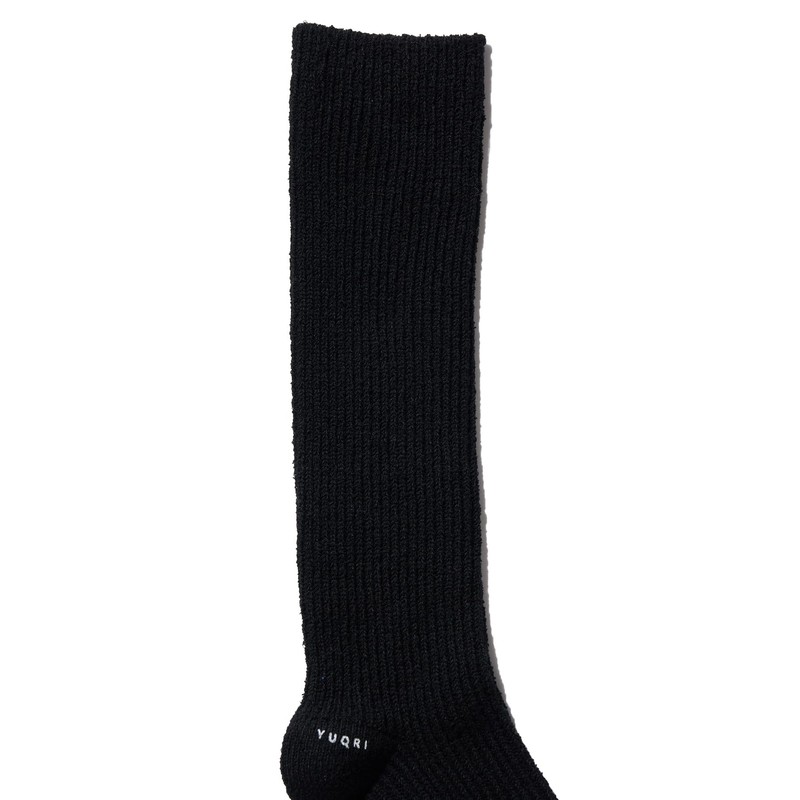YUQRI Crispy Socks, Antibacterial, Deodorizing, Unisex, Black, Free size