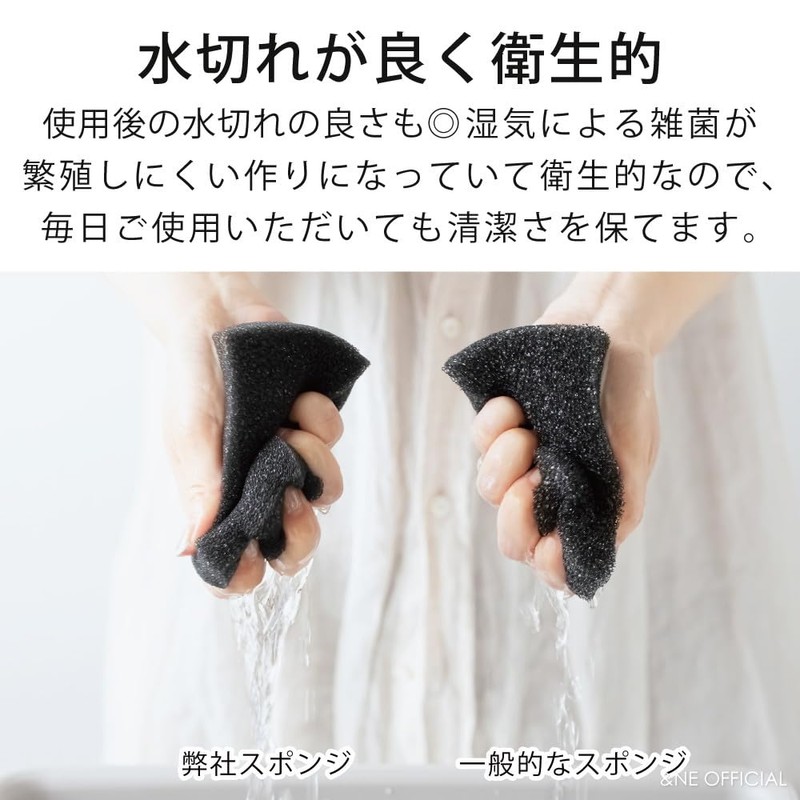 AndNE (&NE) Kitchen Sponge 6-Piece Set Made in Japan nikii