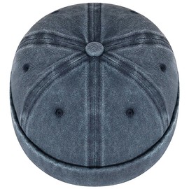 YKDLLF Cotton Docker Cap Sailor Hat Harbour Hat Summer Docker Cap Quick Drying Cap Without Visor Quick-Drying Sailor Hat Fisherman Beanie, navy, 57