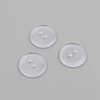 50 Plain Round Clear 2 Hole Sewing 11mm Buttons. Ideal