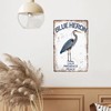 Blue Heron Calm Presence Peace Retro Theme Inspirational Quotes Wall