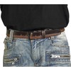 Harrys-Collection Men's Exclusive Leather Belt 2 Colours Contrasting with Fine