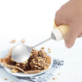 Oumefar Easy Grip Eating Aids Spoon, Disabled Utensil Stainless Steel Fork Arthritis Elder Aid Tablewares Flexible Rotating Fork Eating Tablewares for Disabled Patient Elder Handicapped