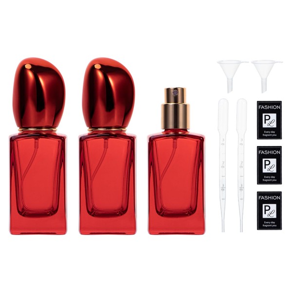 Yebeauty Perfume Travel Refillable Bottles, 3pcs 30ml Glass Travel Perfume