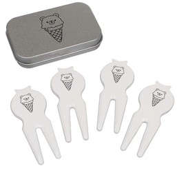 Azeeda 'Bear Ice Cream' Golf Divot Tool/Repair Fork Gift Set (GO00069946)
