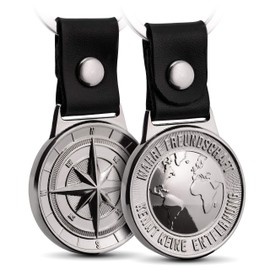 FABACH Friendship Keyring Northstar - Best Friends Keyring Made of Leather and Metal - Best Friend Gift Best Friend Birthday - Best Friends Lucky Charm Pendant