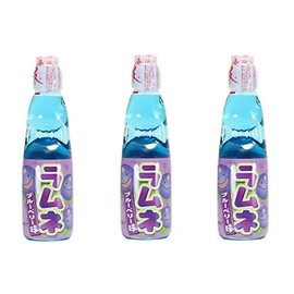 Hatakosen Ramune Blueberry, 200 ml (3 Bottles)