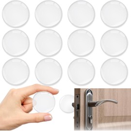 Tope para Puerta, 12PCS Protector de Pared de Silicona,Tope de Goma Redondo Protector de Puertas casa Transparente Contra Golpes, Autoadhesiva y Reutilizable,Topes de Puerta para Paredes y Muebles