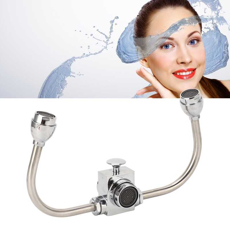 Faucet Mounted Eyewash Station Double Nozzle Emergency Eye Wash Unit