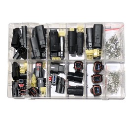 36pcs For Molex MX150 Male & Female Connector Set & Pins Kit fits Harley Davidson etc. - 2, 3, 4, 6 & 8 Pin
