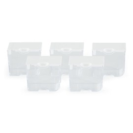 Bead Storage Solutions Elizabeth Ward 5 Piece Bead Clear Organizing Storage Containers for Small Beads, Crystals, Fasteners, and More, Medium