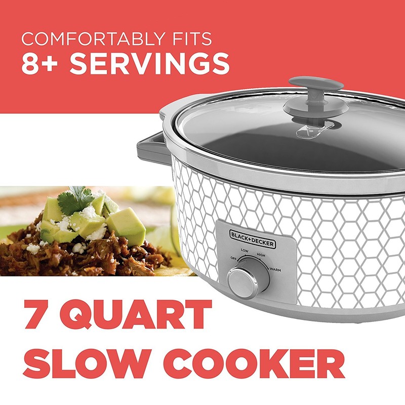 BLACK+DECKER 7 Quart Dial Control Slow Cooker