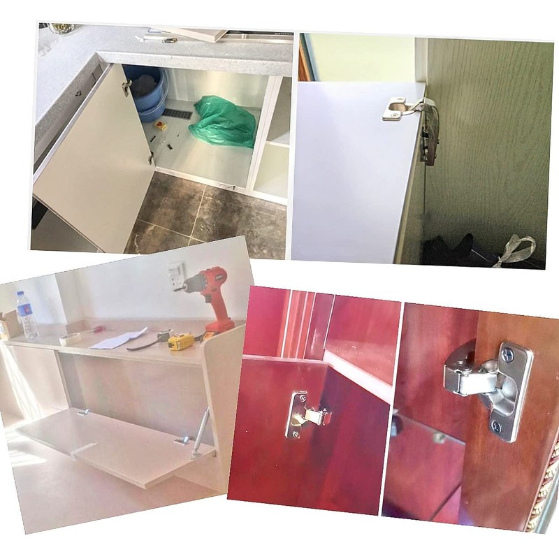 JZK 4PCS 90 Degree Corner Cabinet Hinges, 90° Opening Corner