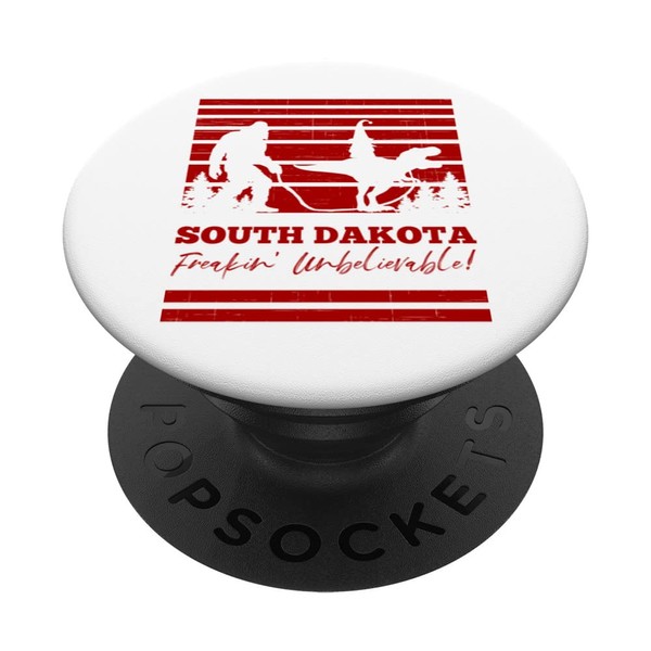 Freakin Unbelievable Funny South Dakota Bigfoot T-Rex Gnome PopSockets Swappable