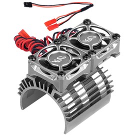 RCMYou Cooling Fans 30mm 27000rpm Motor Fan with Metal Heatsink 4068 4076 4082 4092 Brushless Motor Heatsink Update Parts for 1/8 RC Car 40mm 42mm Brushless Motor,Titanium