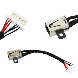 Zahara DC in Power Jack with Cable Replacement for Dell Inspiron 17 7773 7778 7779 P30E001 2-in-1 6VV22 Inspiron 15 7570 7573 P70F001 7569 7579 P58F001 2-in-1 450.08504.0011 0ND3N8 450.08504.0012