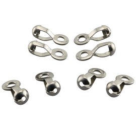 Longdex Ball Chain Pull Loop Connectors 20PCS Silver Ceiling Fan Lamp Pull Loop Stainless Steel Chain Connectors 4.5mm