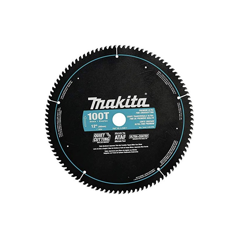 Makita A-94817 12-Inch 100 Tooth Ultra Coated Mitersaw Blade ,