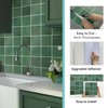 Commomy Matte Green Peel and Stick Backsplash for Kitchen -