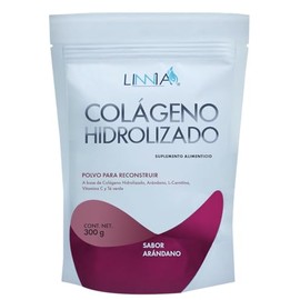 Colageno en Polvo Sabor Arándano 300 g | Péptidos de Colágeno Hidrolizado | Fácil Disolución | Suplemento Alimenticio, Con té Verde y L- Cartinina (Arándano)