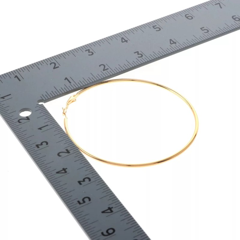 neXxtten Gold Tone Metal Gold Plated Omega Back Hoop Earring