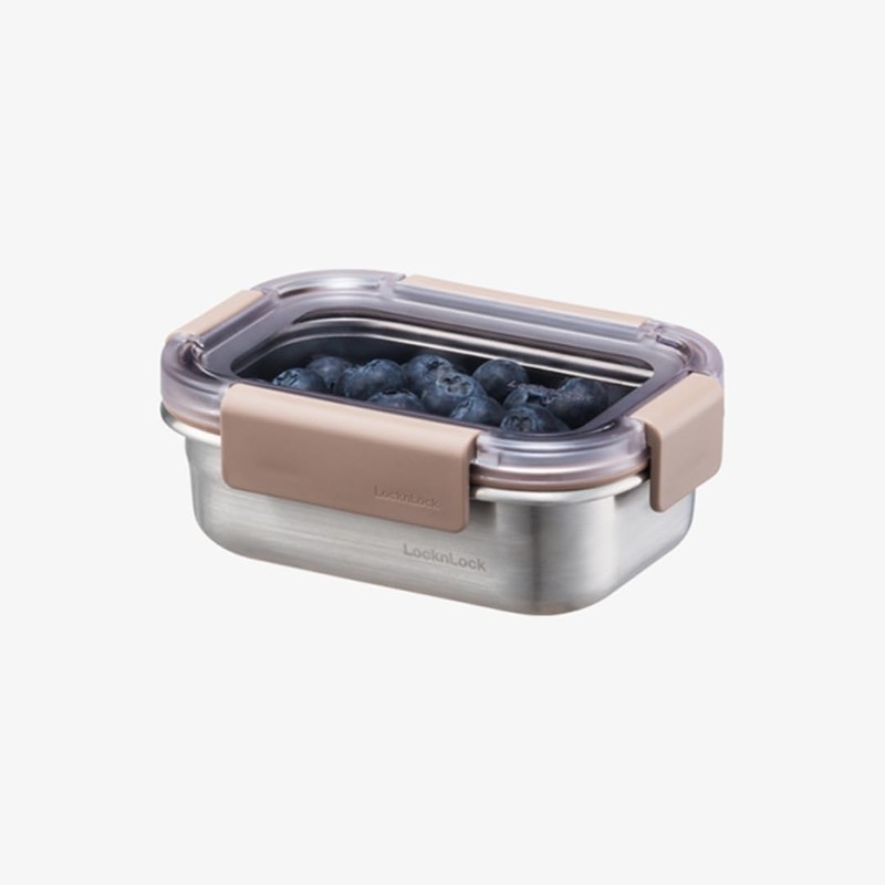 LocknLock Stainless Steel Food Storage Container - Airtight, Leak-proof, Stackable
