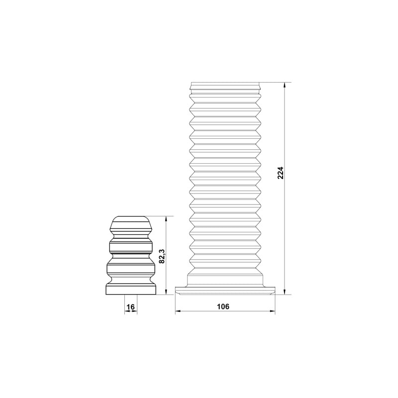 FEBEST RNSHB-KAPTF-KIT Front Shock Absorber Dust Cover Kit 0.622 kg