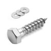 3/8×6'' (6 Pack) Hex Head Lag Screws Bolts with Washers,