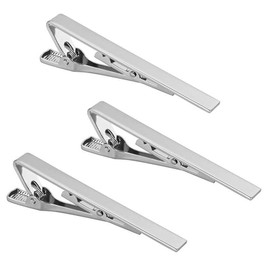 Roctee Silver Tie Clips for Men, 3 Pack Men's Tie Clips Necktie Tie Bars Tie Pins for Men Accessories
