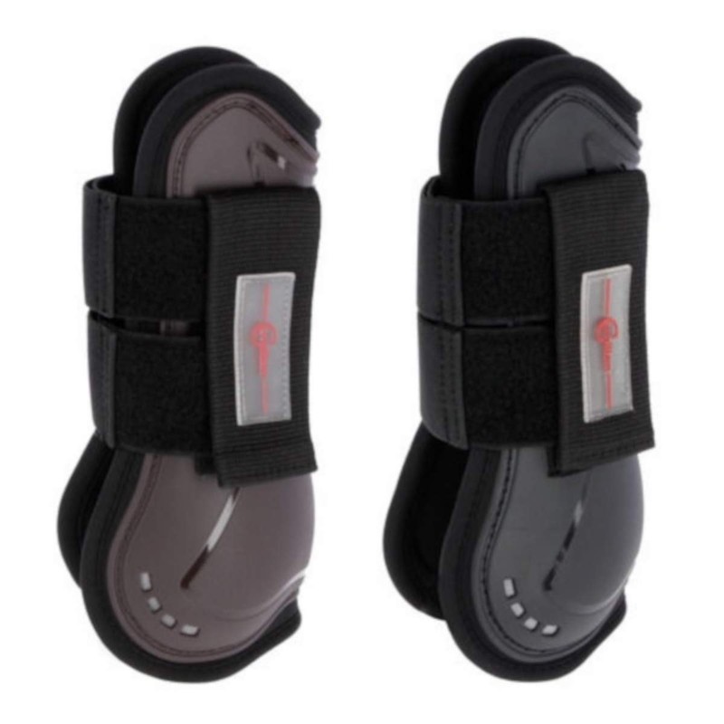 Covalliero Tecair 3211617 Pair Front Tendon Boots Black Cob