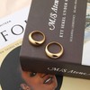 micuco Thick Chunky Dome Rings for Women 14K Gold Plated