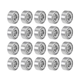 sourcing map MR104ZZ Deep Groove Ball Bearings 4mm Inner Dia 10mm OD 4mm Bore Double Shielded Chrome Steel Z2 20pcs