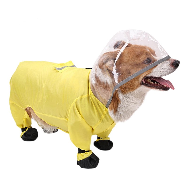 Rain Coat for Dogs | Dachshund Raincoat Reflective Waterproof Rain