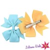 Hair Bows Clips 3" inch Pinwheel Vibrant Bright Colourful School