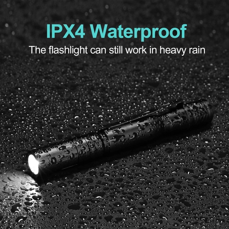 HYVCZP 3-Pack Mini LED Pocket Flashlight Pen Style Flashlight with