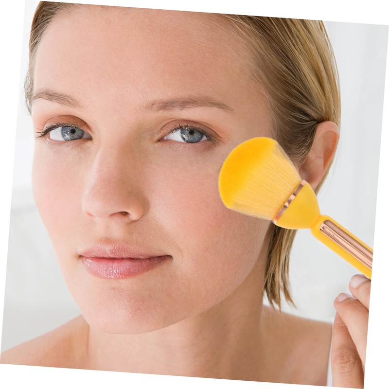 IWOWHERO 2pcs Ergonomic Powder and Blush Brushes for Cheeks Highlighter