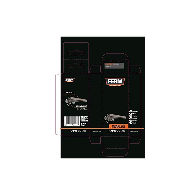 FERM Brackets 22 mm 1100 pcs