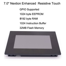 Aihasd 7.0 Inch Nextion Enhanced HMI USART UART Serial TFT LCD Module Display Resistive Touch Panel Touch Display Panel Module with Enclosure