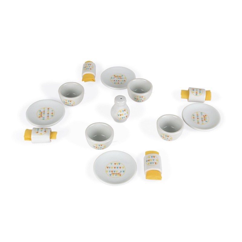 Janod J06591 Happy Day Dinnerware Game